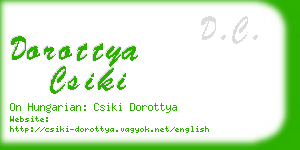 dorottya csiki business card